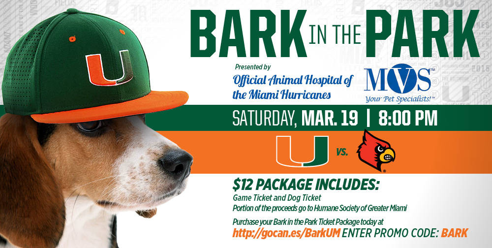 Canes to Host 'Bark in the Park' Saturday Night