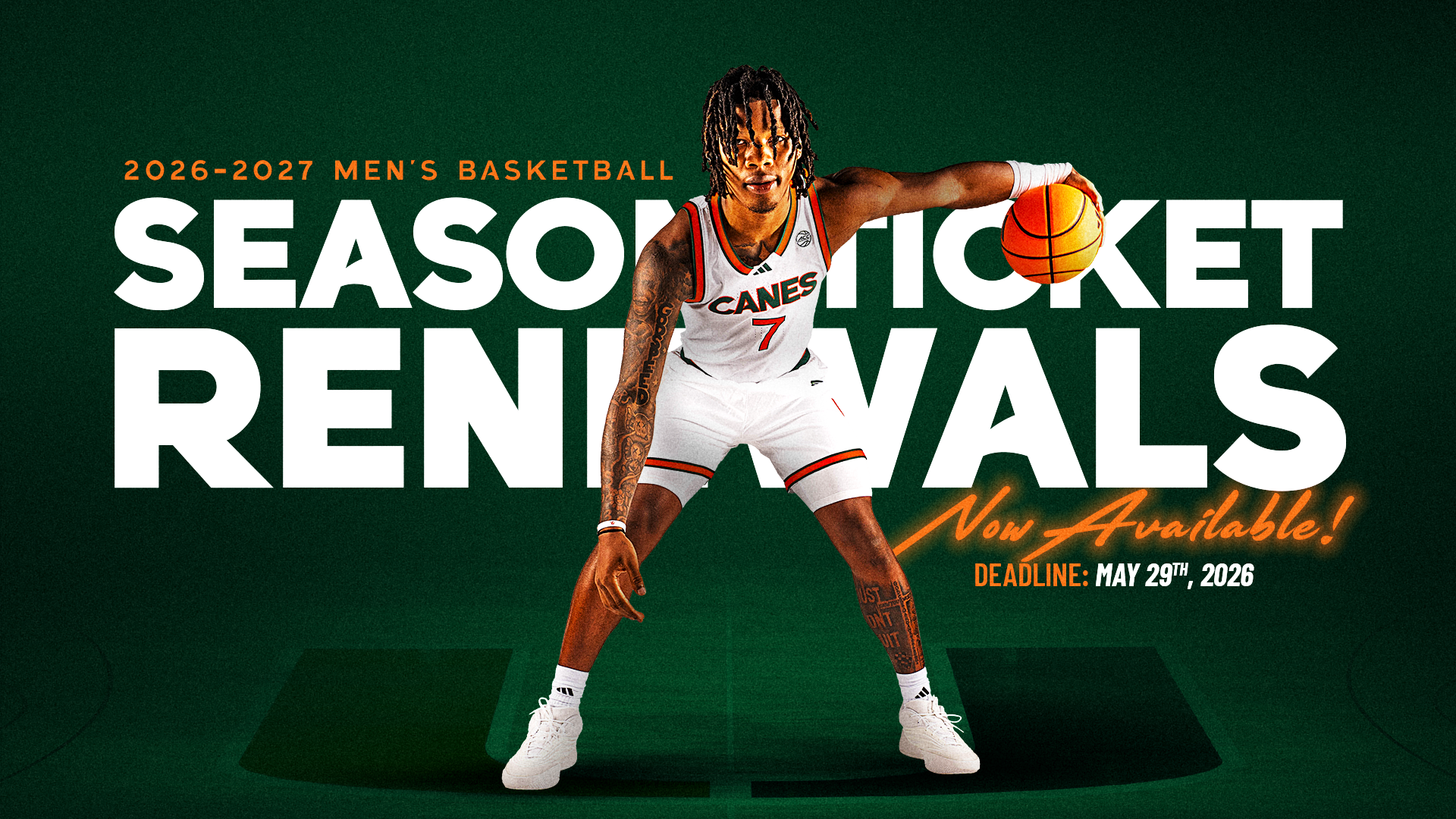 Renew Your Men's Basketball 2026-27 Season Tickets
