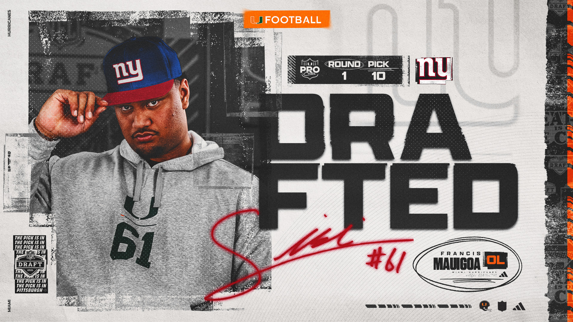 Mauigoa Selected No. 10 Overall by New York Giants