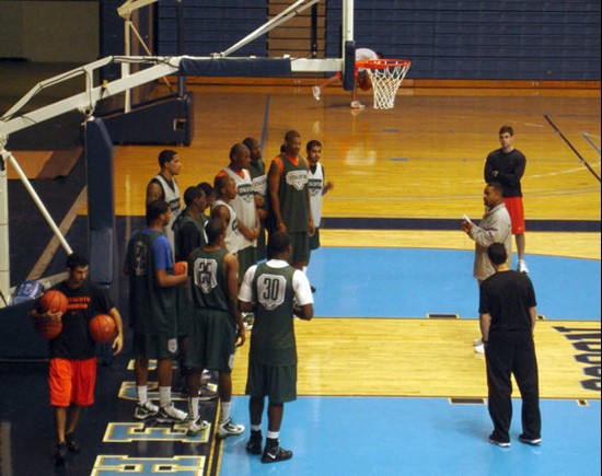 The Hurricanes practiced at the Citadel before the tournament opened.