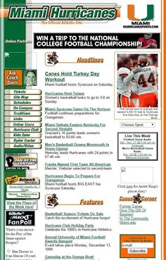 HurricaneSports.com Over the Years