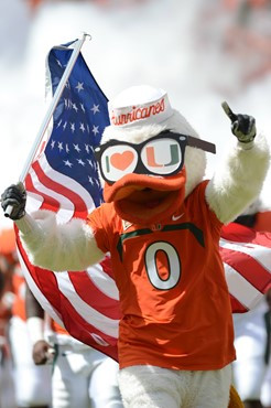 The University of Miami plays against their ACC rival Florida State Seminoles in a game at Sun Life Stadium on October 20, 2012. Photo by Steven...