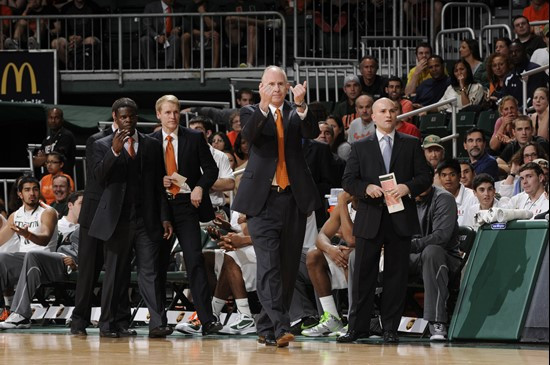 Coaches 2012 Miami Hurricanes Men's Basketball vs Maryland