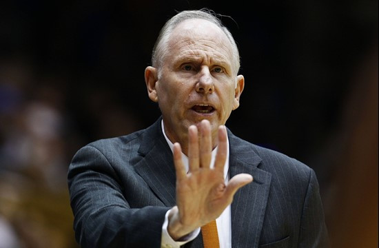 Miami coach Jim Larranaga directs his team against Duke during the first half of an NCAA college basketball game in Durham, N.C., Sunday, Feb. 5,...