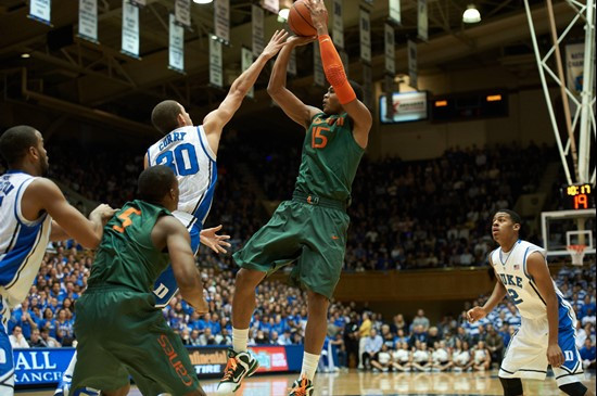 05 February 2012   Miami vs. Duke, from Cameron Indoor Stadium in Durham, NC.