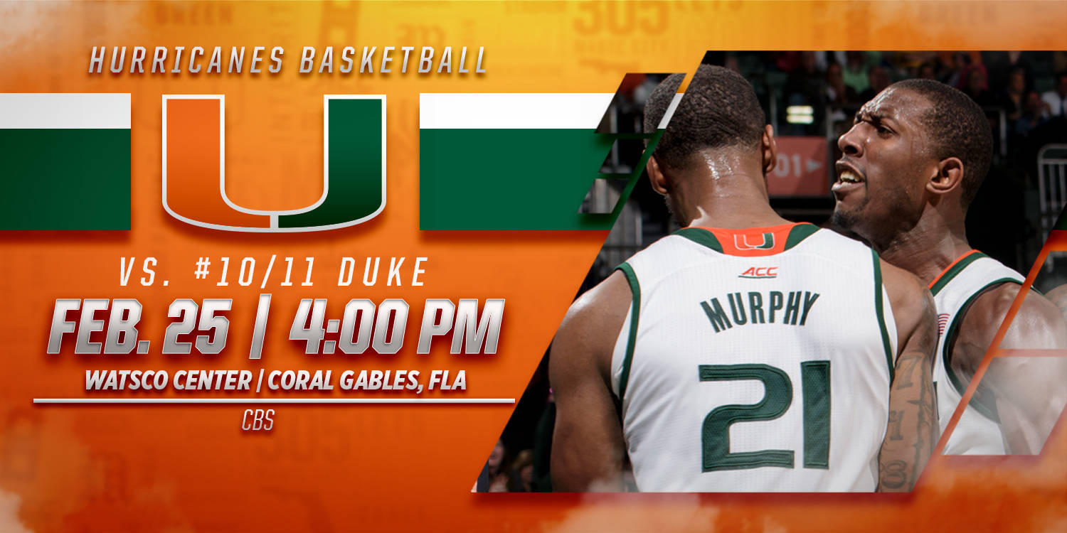 Game Day: No. 10/11 Duke at Miami - Feb. 25