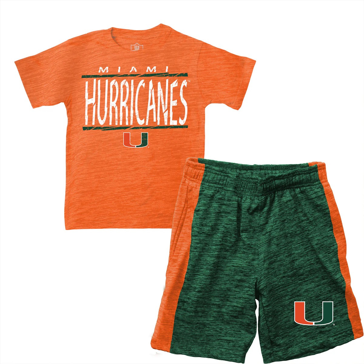 Wes & Willy Miami Hurricanes Youth Hurricanes T-Shirt & Shorts Set