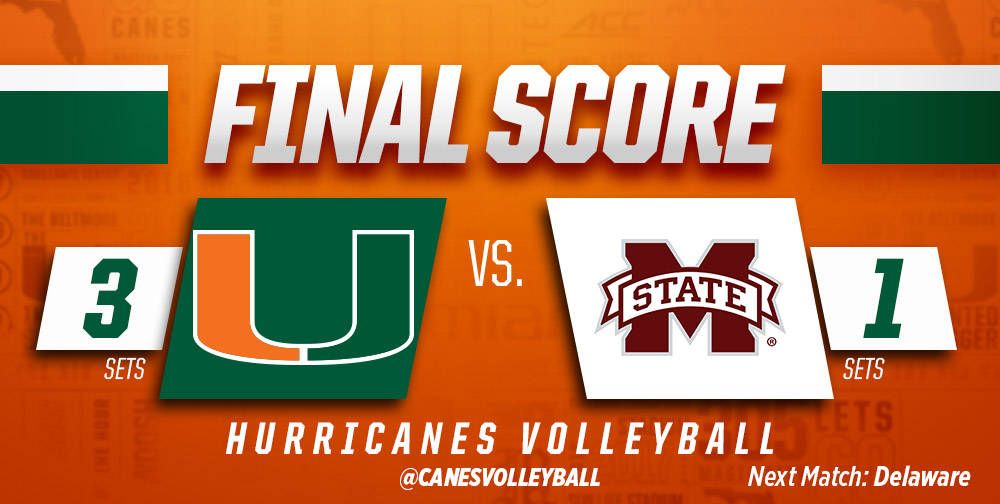 @CanesVB Beats Miss. State at Wildcat Classic