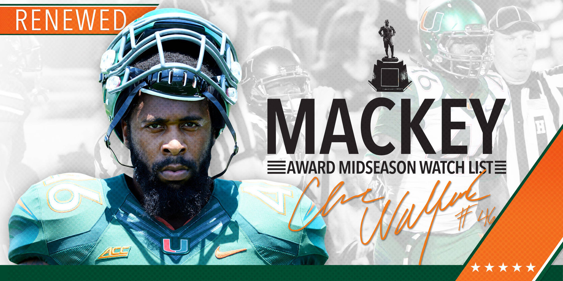 Walford Named to Mackey Midseason Watch List