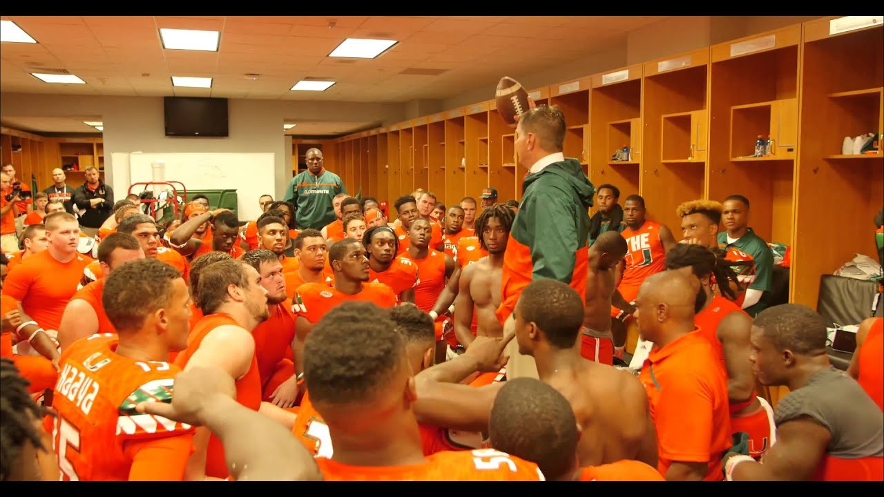 Inside the Canes Locker Room | Bethune Cookman | 9.5.15