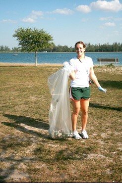 UM Staff, Coaches & Student Athletes volunteer at Amelia Earhart Park Community Service Project.