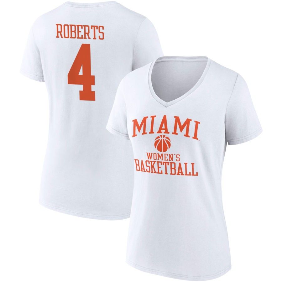 Women's Fanatics Branded White Miami Hurricanes Women's Basketball T-Shirt