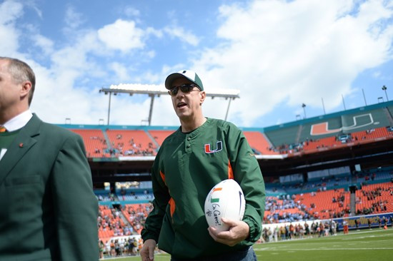 The University of Miami Hurricanes celebrate ?Kelly Tough? day as legendary quarterback Jim Kelly is honored during a game against the North Carolina...