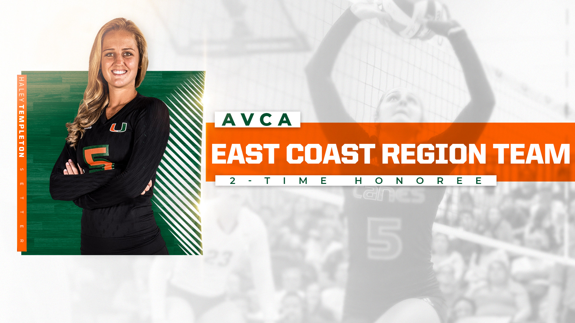 Templeton Named to AVCA East Coast Region Team