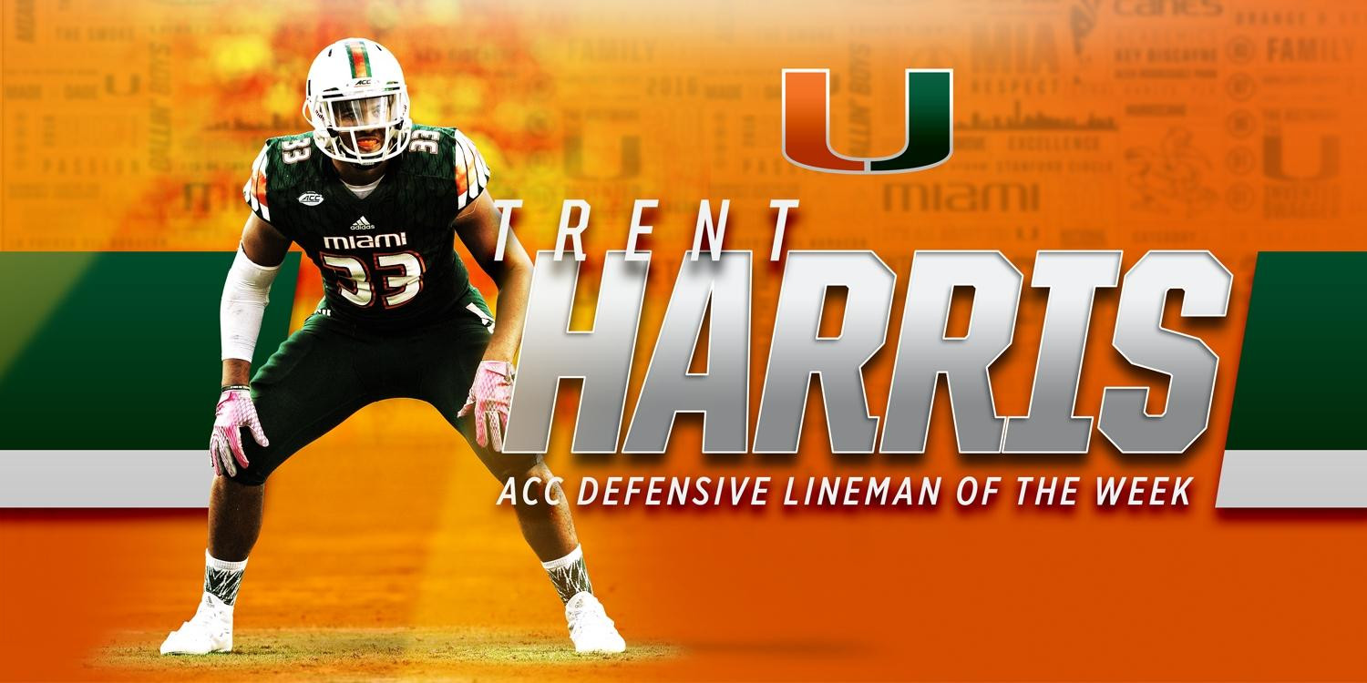 Harris Named ACC Defensive Lineman of the Week