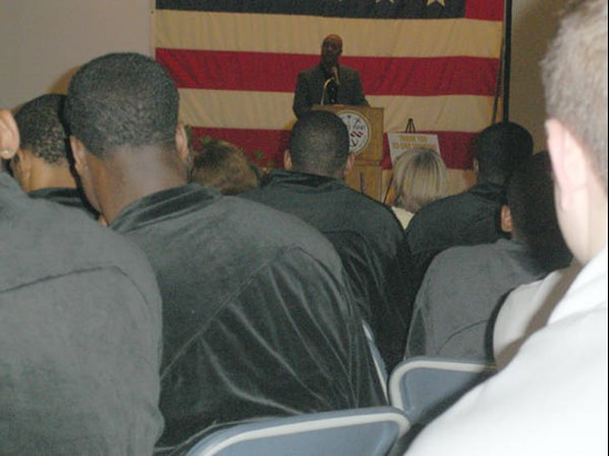 ESPN's Jay Williams addressed the teams at the Charleston Classic welcome reception.
