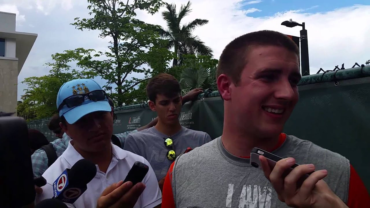 Jake Heaps talks to the media 8/5/14