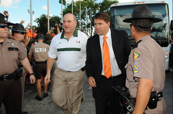 OSU@UMHurricane fans were invited to take part in the inaugural Hurricane Walk by forming a "human tunnel" from Gate H to Gate A. The Band of the...