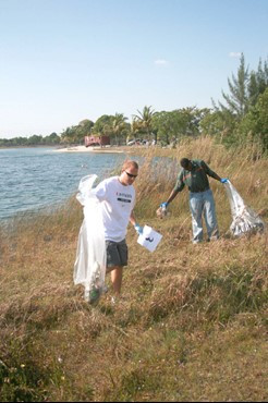 UM Staff, Coaches & Student Athletes volunteer at Amelia Earhart Park Community Service Project.