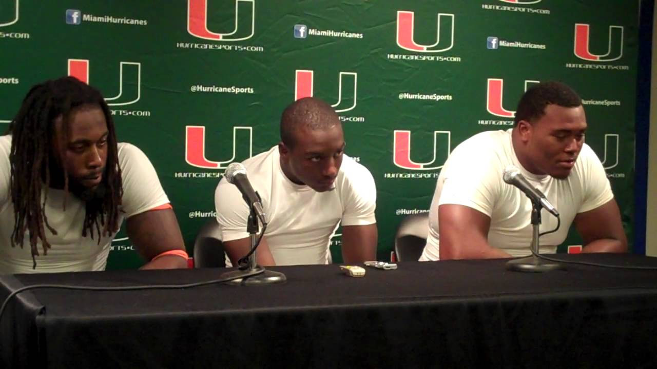 Miami - BC Postgame: Clive Walford, Duke Johnson & Malcolm Bunche