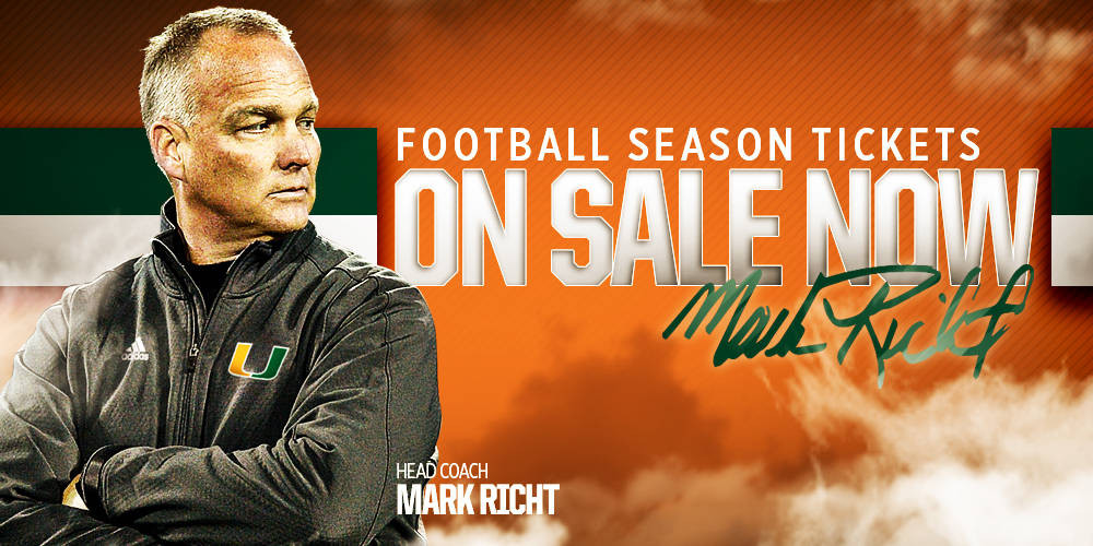 2016 Hurricanes Football Season Tickets On Sale