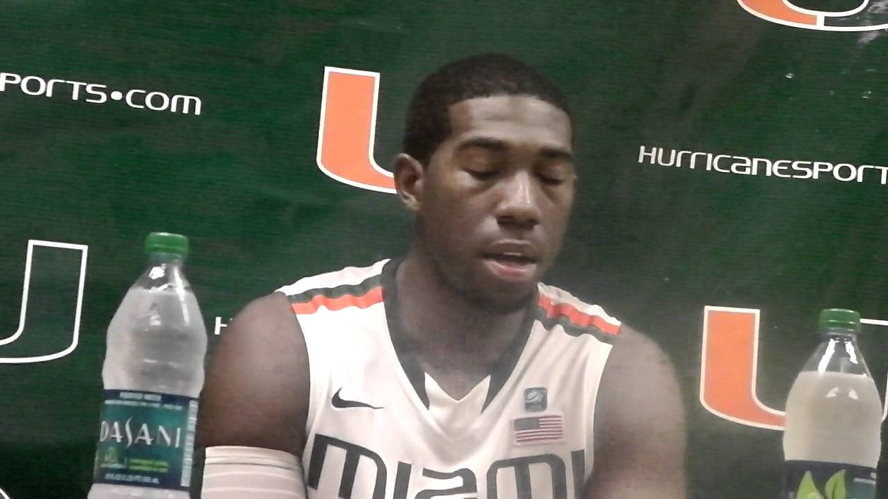 1/18/2012 Press Conference with Miami players McKinney Jones and Grant