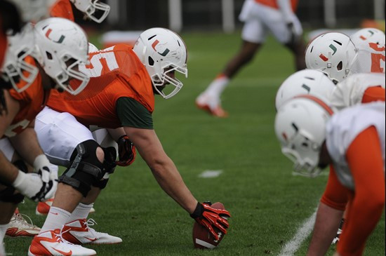 The Canes held the first of their 15 spring practices Saturday
