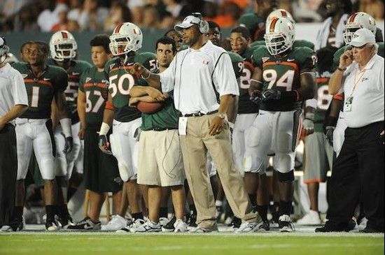 University of Miami Hurricanes players on the sidelines in a game against the Florida A&M Rattlers at Land Shark Stadium on October 10, 2009.  Photo...