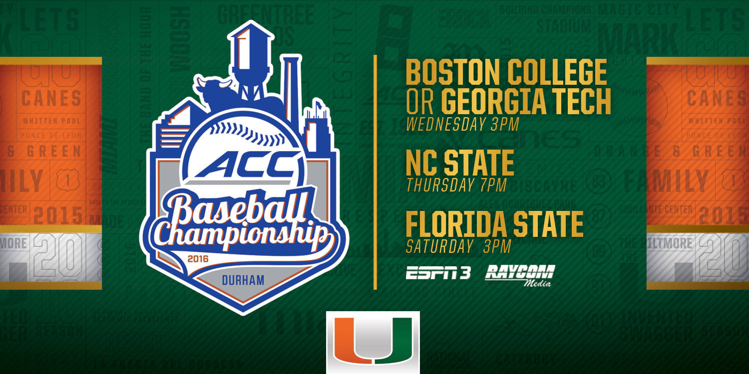 Top-Seeded Miami Opens ACC Championship Wednesday