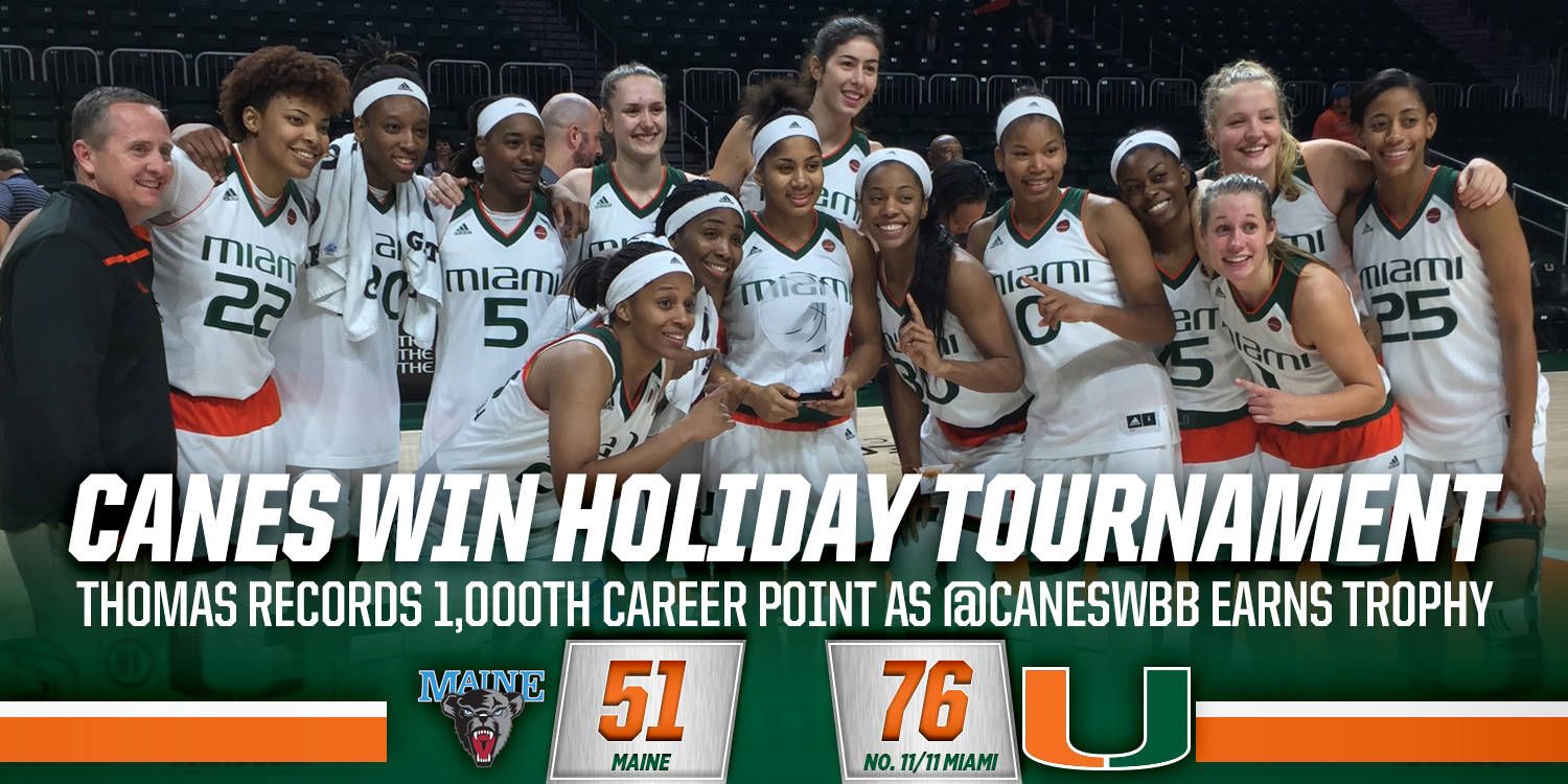 @CanesWBB Beats Maine to Win Holiday Tournament