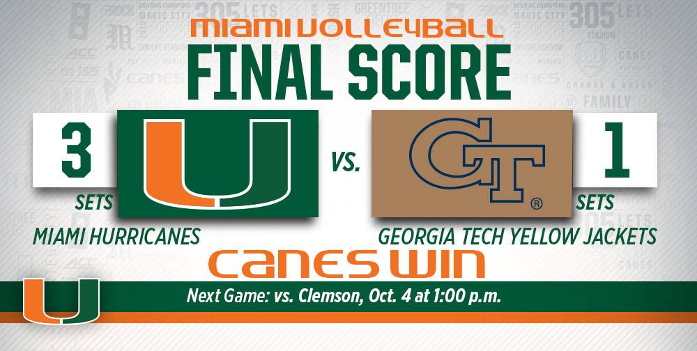 @CanesVB Beats GT in ACC Home Opener