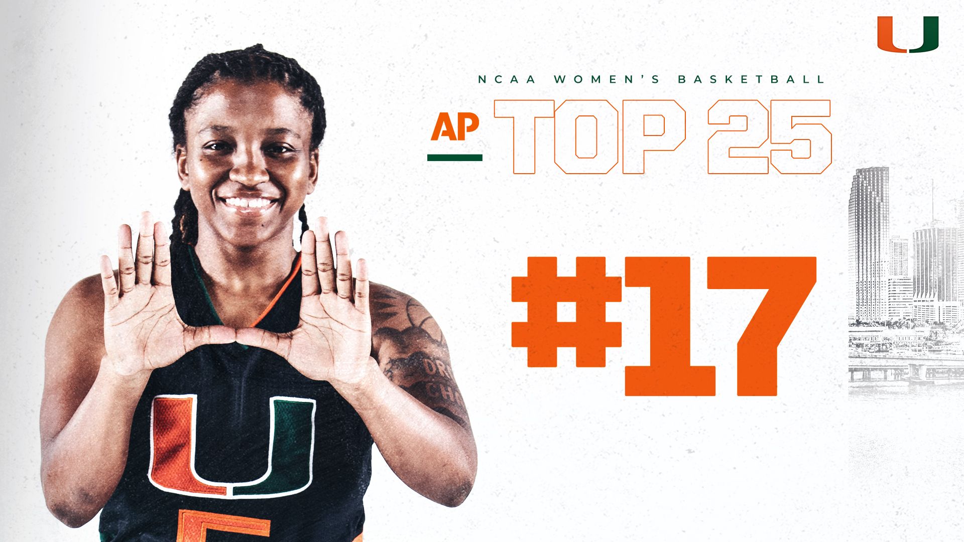 Canes Up to No. 17 in AP Top 25