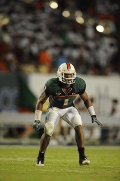University of Miami Hurricanes defensive back Brandon Harris #1 drops into coverage against the Florida A&M Rattlers at Land Shark Stadium on October...