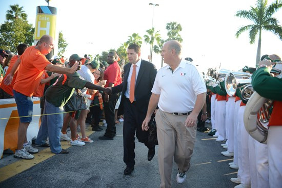 The University of Miami plays against their ACC rival Florida State Seminoles in a game at Sun Life Stadium on October 20, 2012. Photo by Steven...