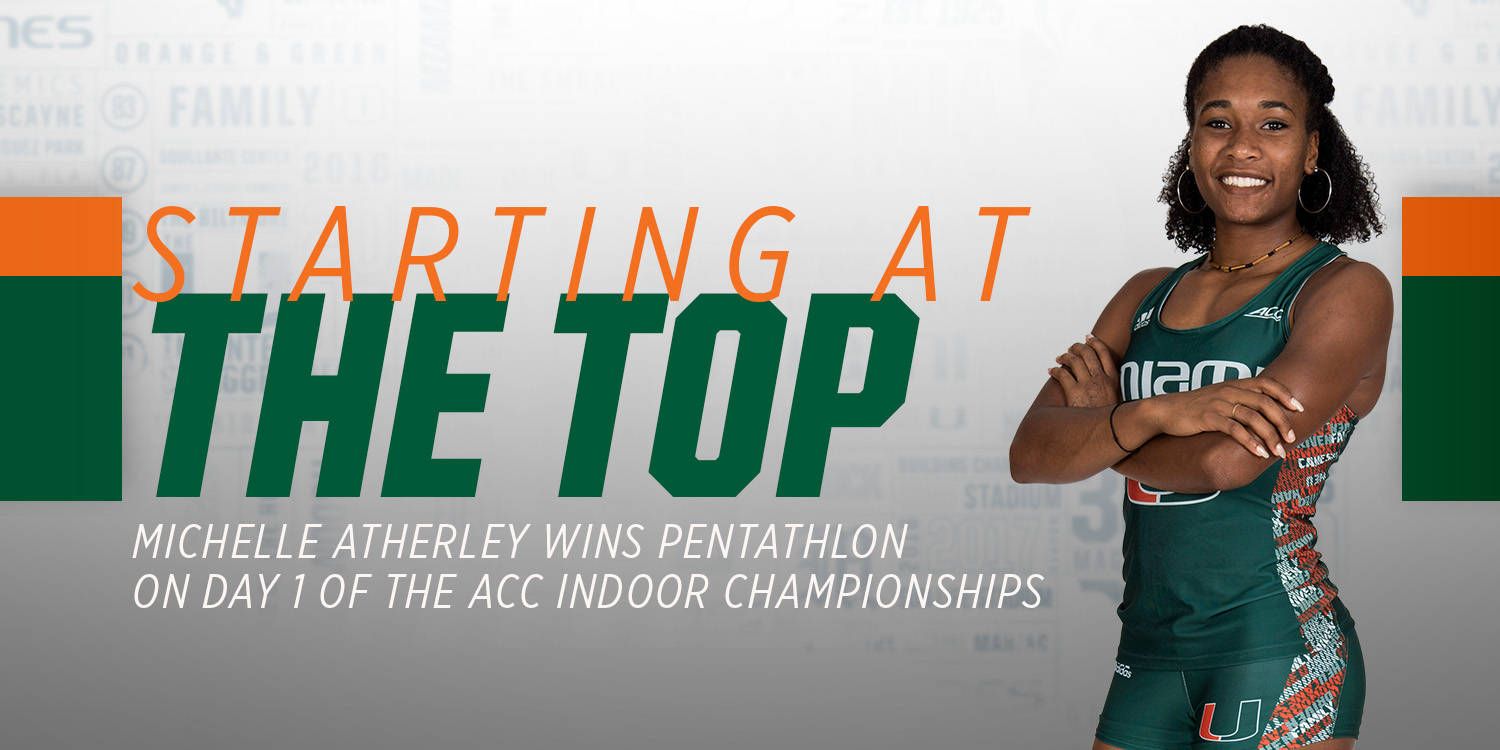Michelle Atherley Wins Pentathlon at ACC Indoors