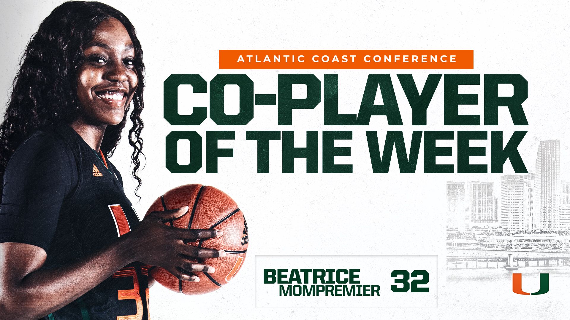 Mompremier Named ACC Co-Player of the Week
