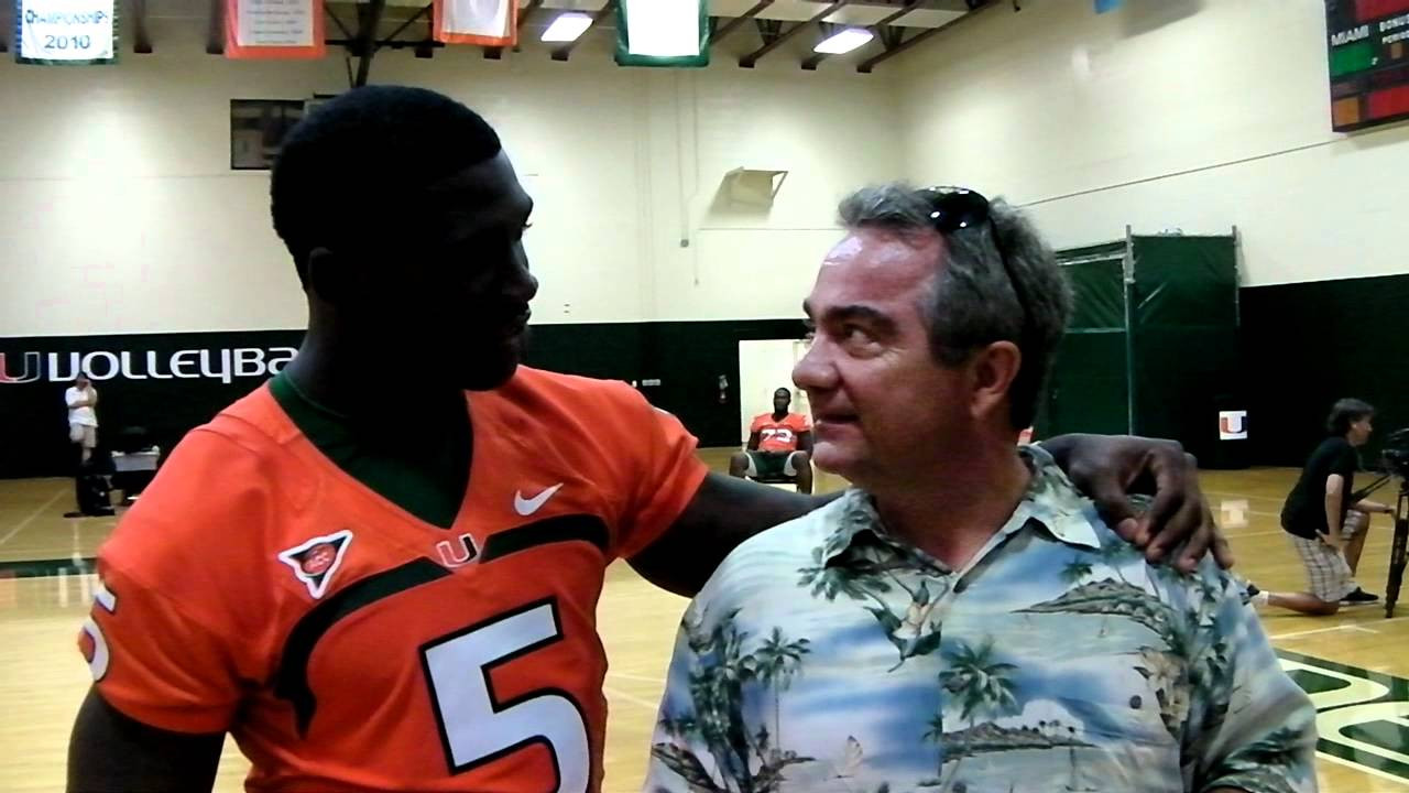 Mike James with Craig Handel of the Fort Myers News Press 8/27/11