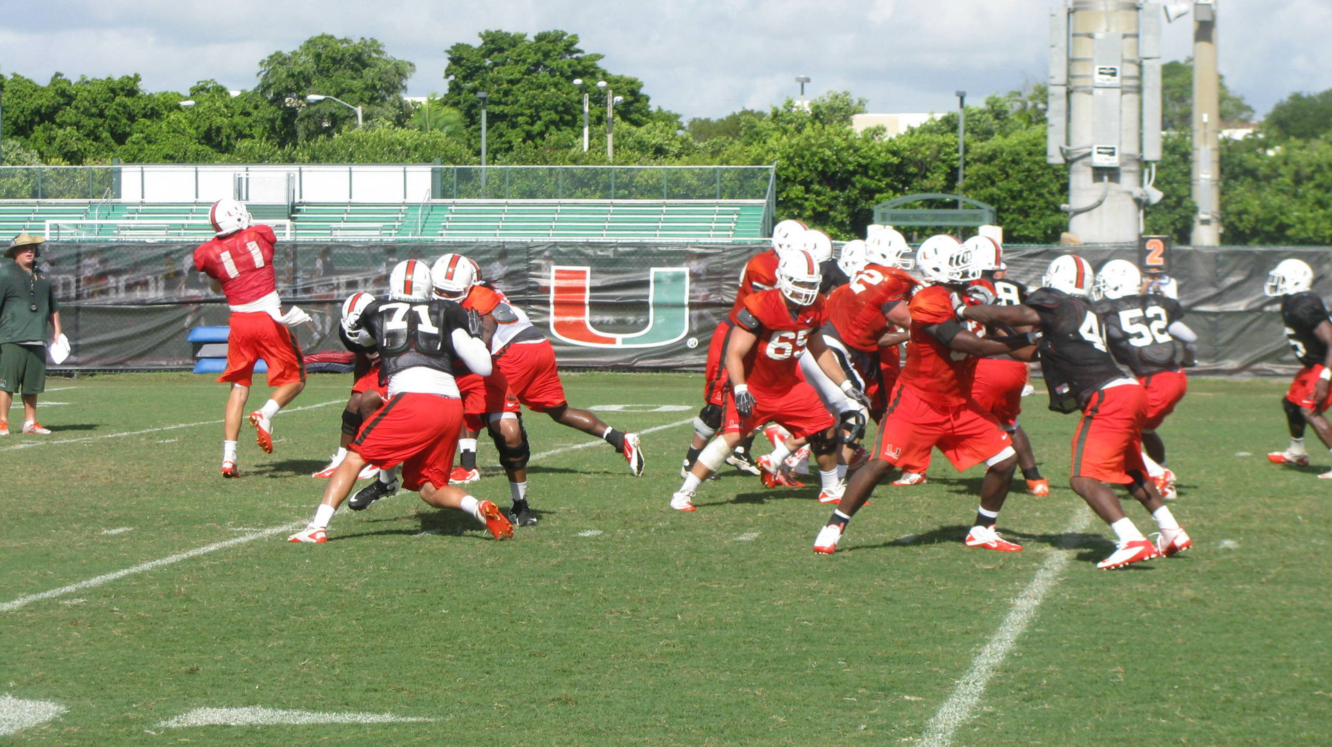 Rain Doesn't Stop Fourth Day of #CanesCamp