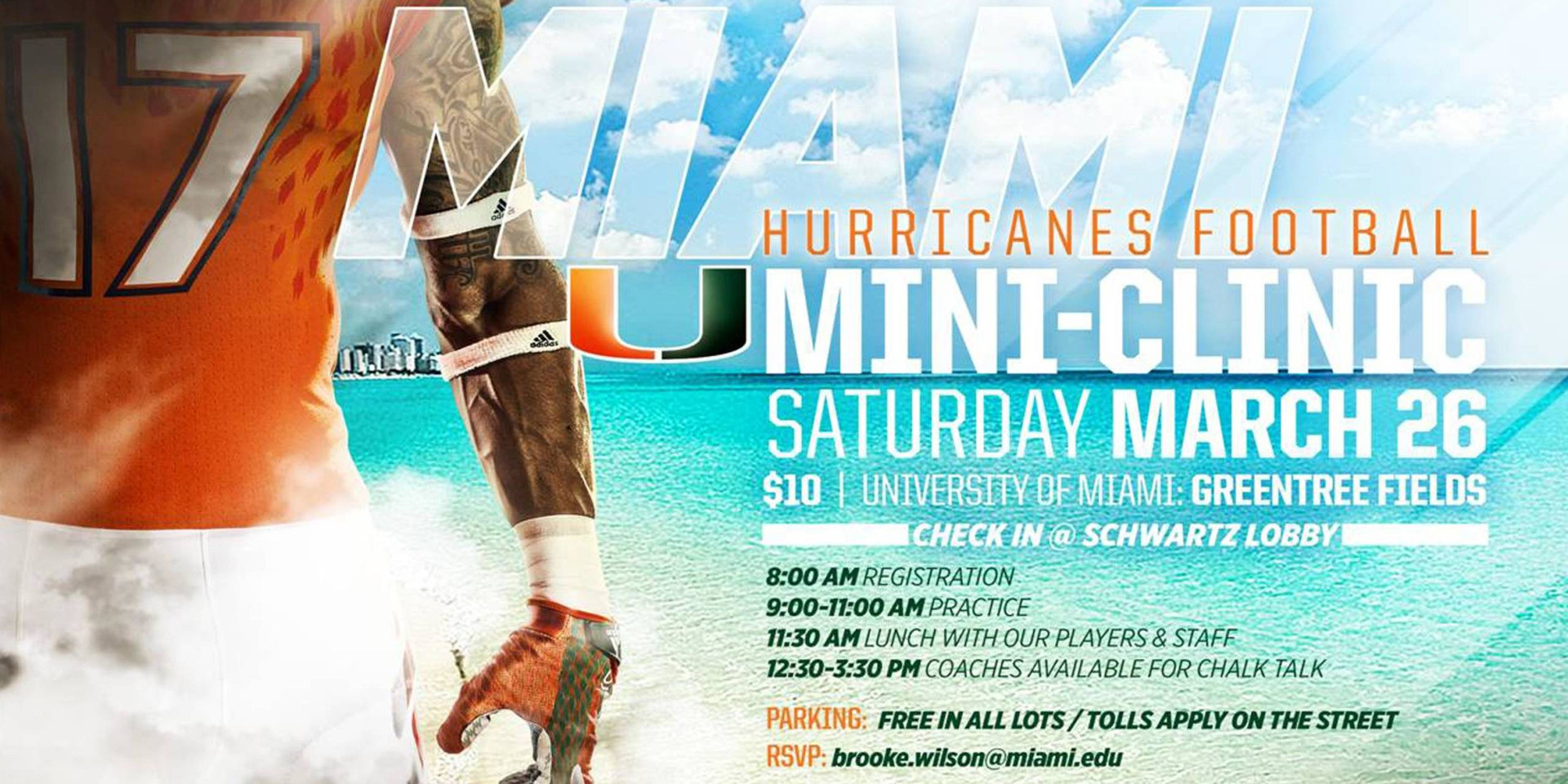 @CanesFootball to Hold Mini-Clinic on Saturday