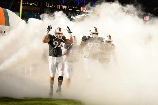 The University of Miami Hurricanes take on the Pittsburgh Panthers at Sun Life Stadium on November 29, 2014. Photos by Steven & Matthew Murphy/SPN