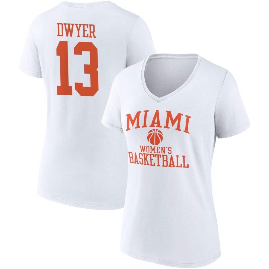 Women's Fanatics Branded White Miami Hurricanes Women's Basketball T-Shirt