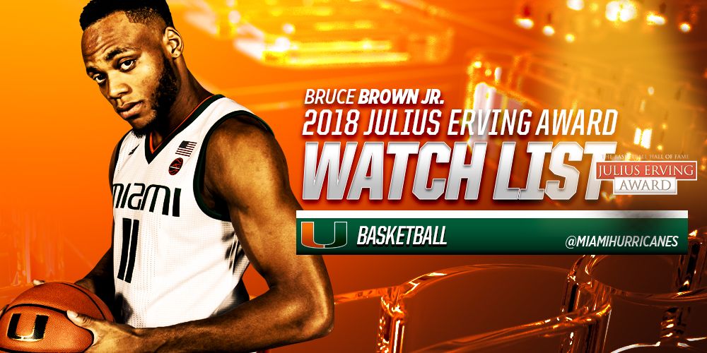 Brown Jr. Named to Julius Erving Award Watch List