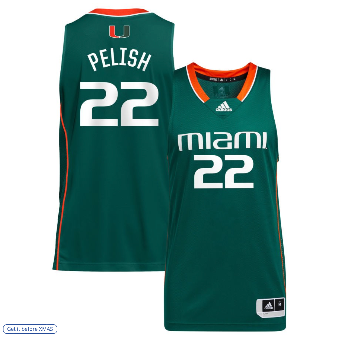 adidas Green Miami Hurricanes Women's Basketball Jersey