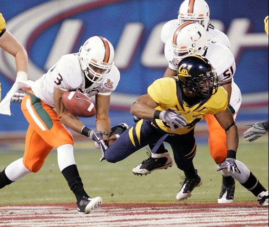 Glenn Cook recovers a fumble by California running back Shane Vereen in the first half of the Emerald Bowl in San Francisco, Saturday, Dec. 27,...