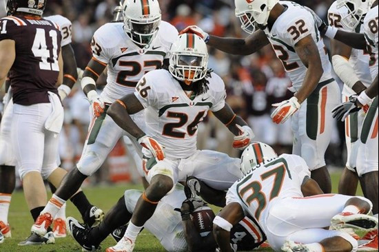 Ray Ray Armstrong - 2011 Miami Hurricanes Football @ Virginia Tech