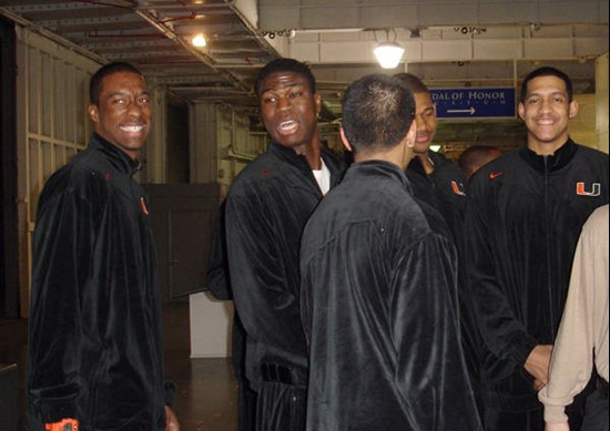 Garrius Adams, Adrian Thomas and Julian Gamble are all smiles at the welcome reception.