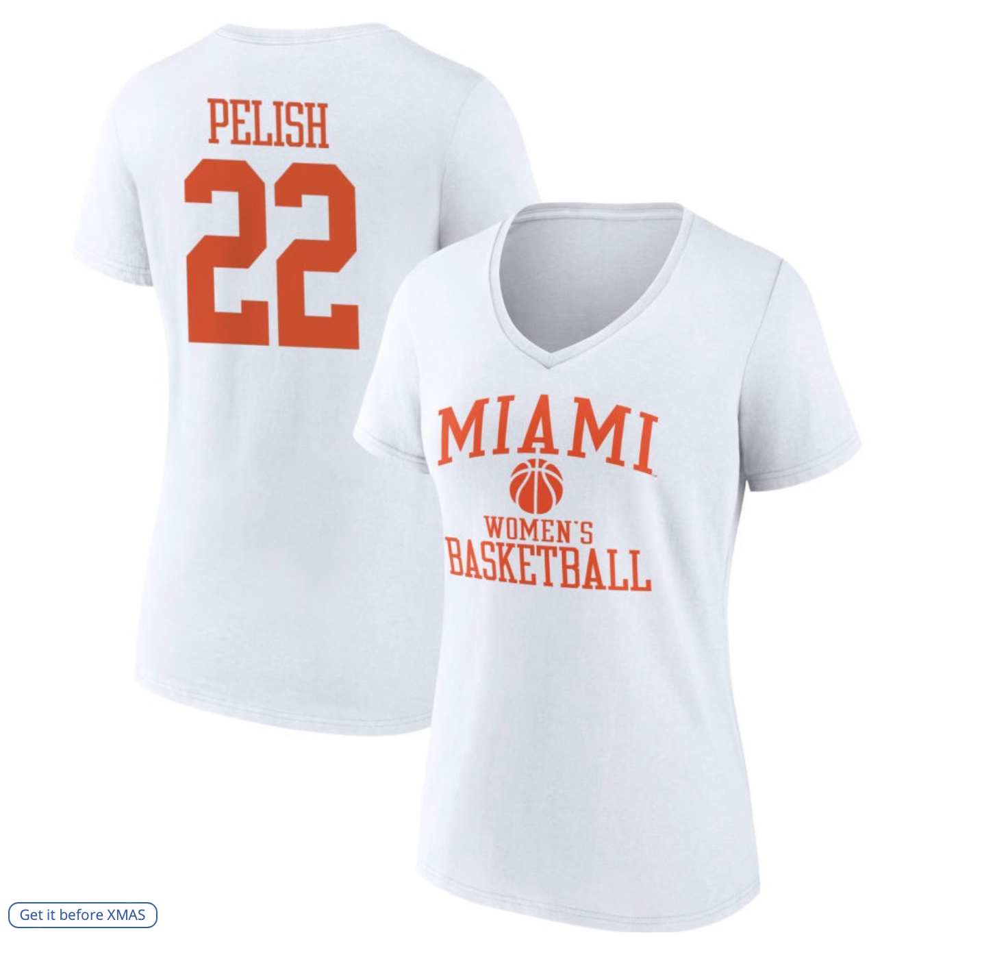Women's Fanatics Branded White Miami Hurricanes Women's Basketball T-Shirt
