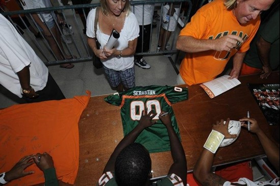 Up close and personal with the Miami Hurricanes before the 2011 Miami Hurricanes Spring Football @ Lockhart Stadium