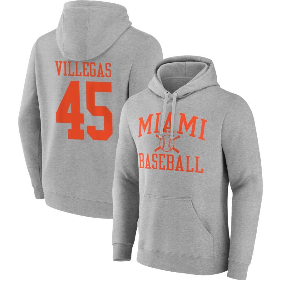 Fanatics Branded Gray Miami Hurricanes Baseball Pullover Hoodie