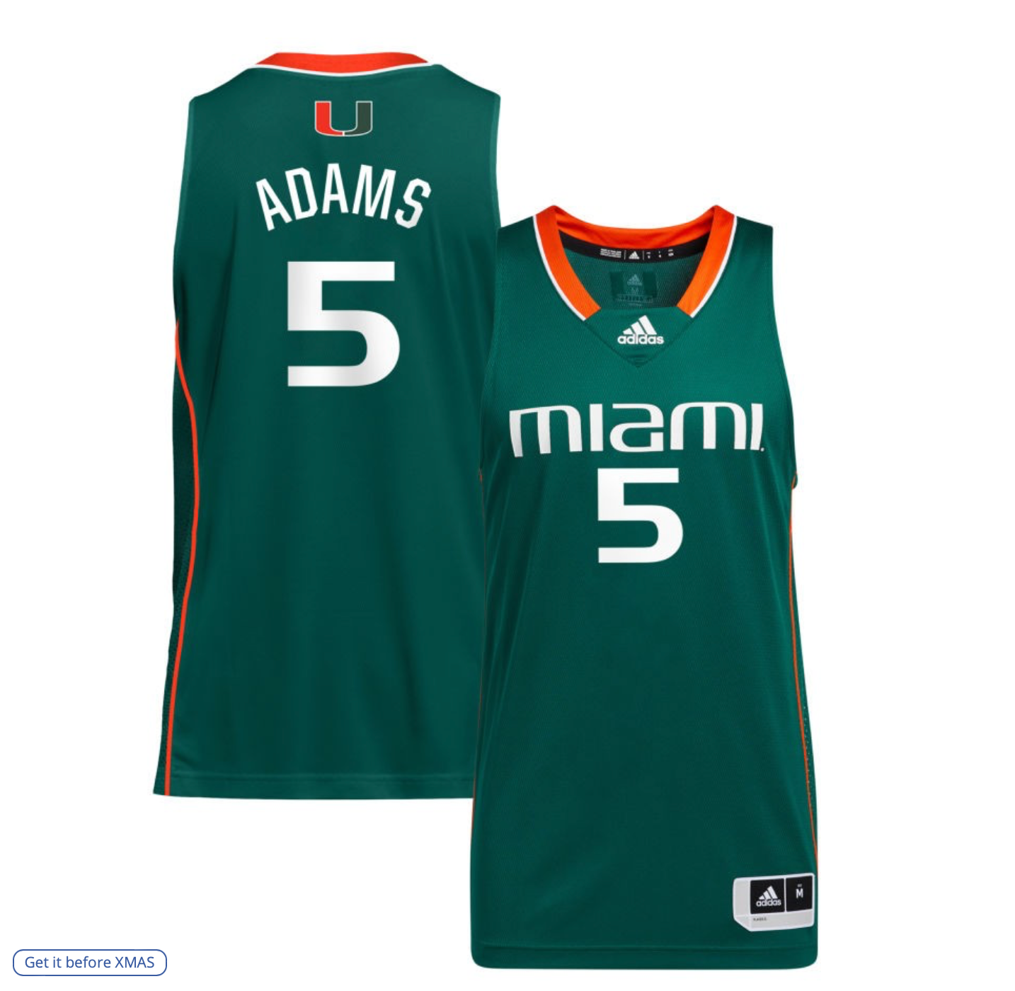 adidas Green Miami Hurricanes Women's Basketball Jersey